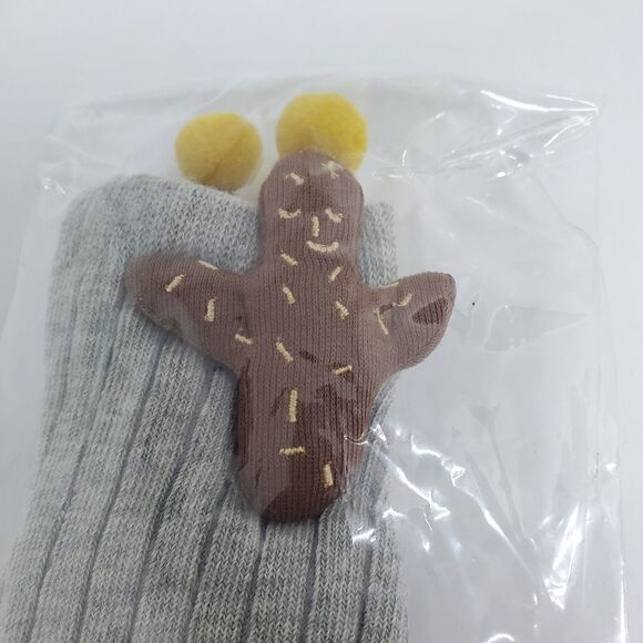 NWT Tiny Alpaca Gray & Brown Cactus Socks - Picture 4 of 5